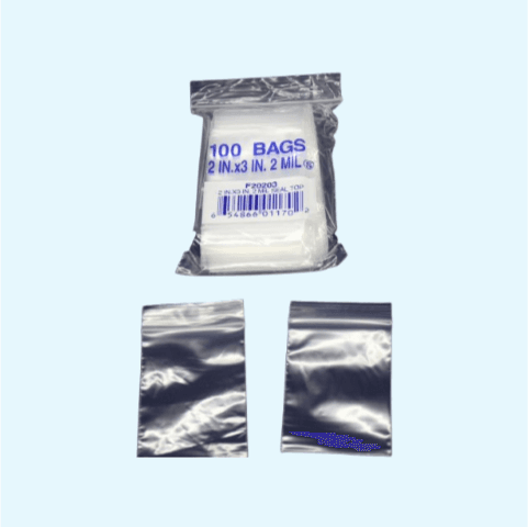2×3 Clear Zip Lock Bags 1000 per case 1
